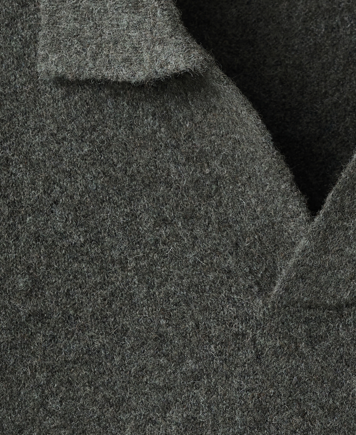 Mango Men's Knitted Wool Blend Polo Sweater