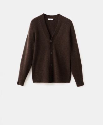 Men's Knitted Wool Blend Cardigan