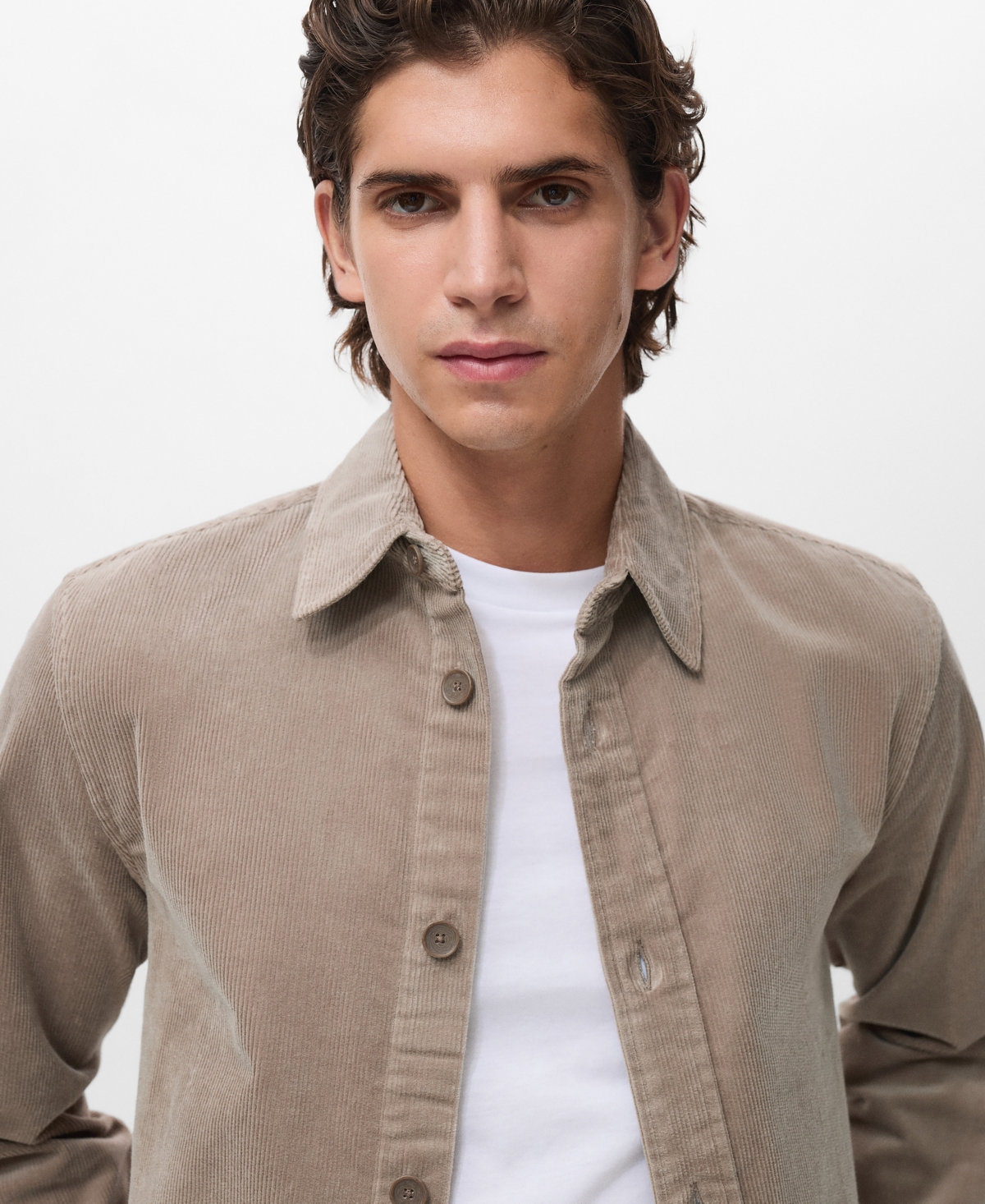 Mango Men's Corduroy Cotton Overshirt