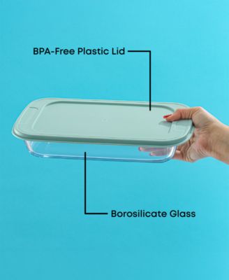 Borosilicate Glass Oven Dishes with Lids, Set of 4