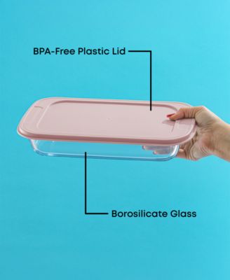 Borosilicate Glass Oven Dishes with Lids, Set of 4
