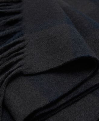 Men's Check Fringed Scarf