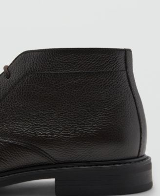 Men's Lace-Up Leather Ankle Boots