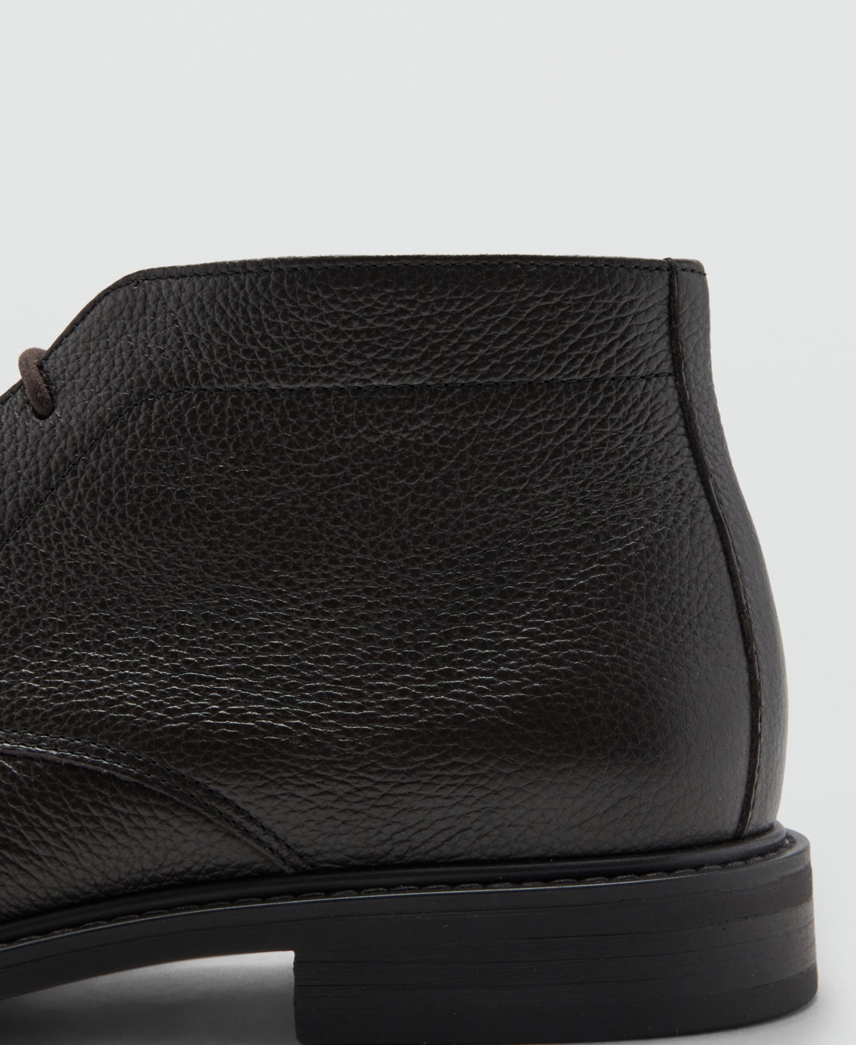 Mango Men's Lace-Up Leather Ankle Boots