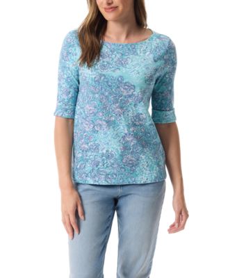 Women's Alanis Printed Cuffed-Sleeve T-Shirt