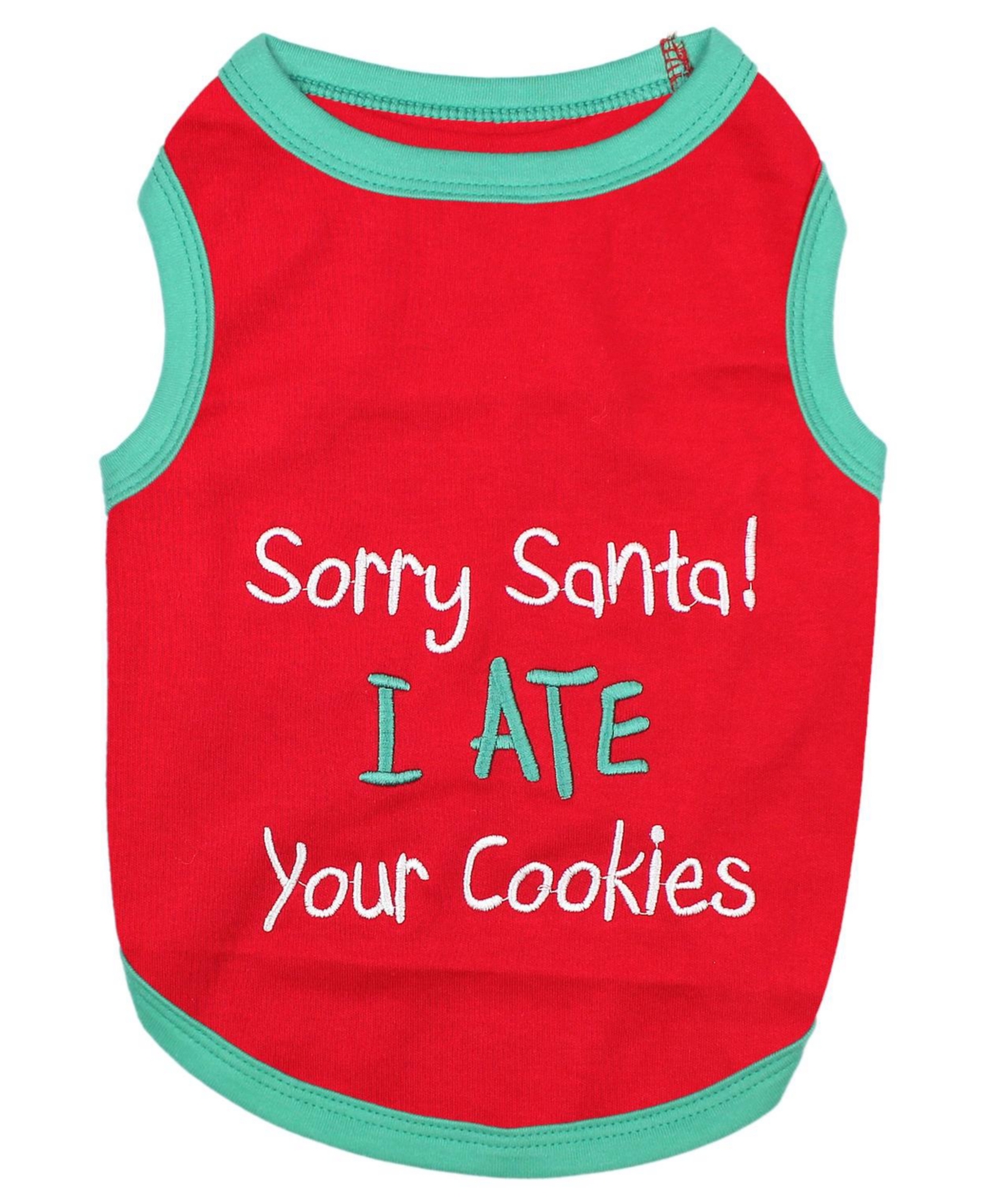 Parisian Pet Sorry Santa I Ate Your Cookies Holiday Dog T-Shirt