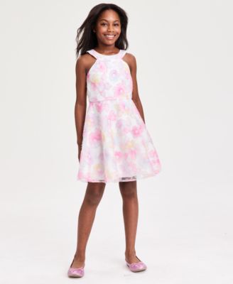 Girls' 7-16 Beaded Soutache Halter Dress