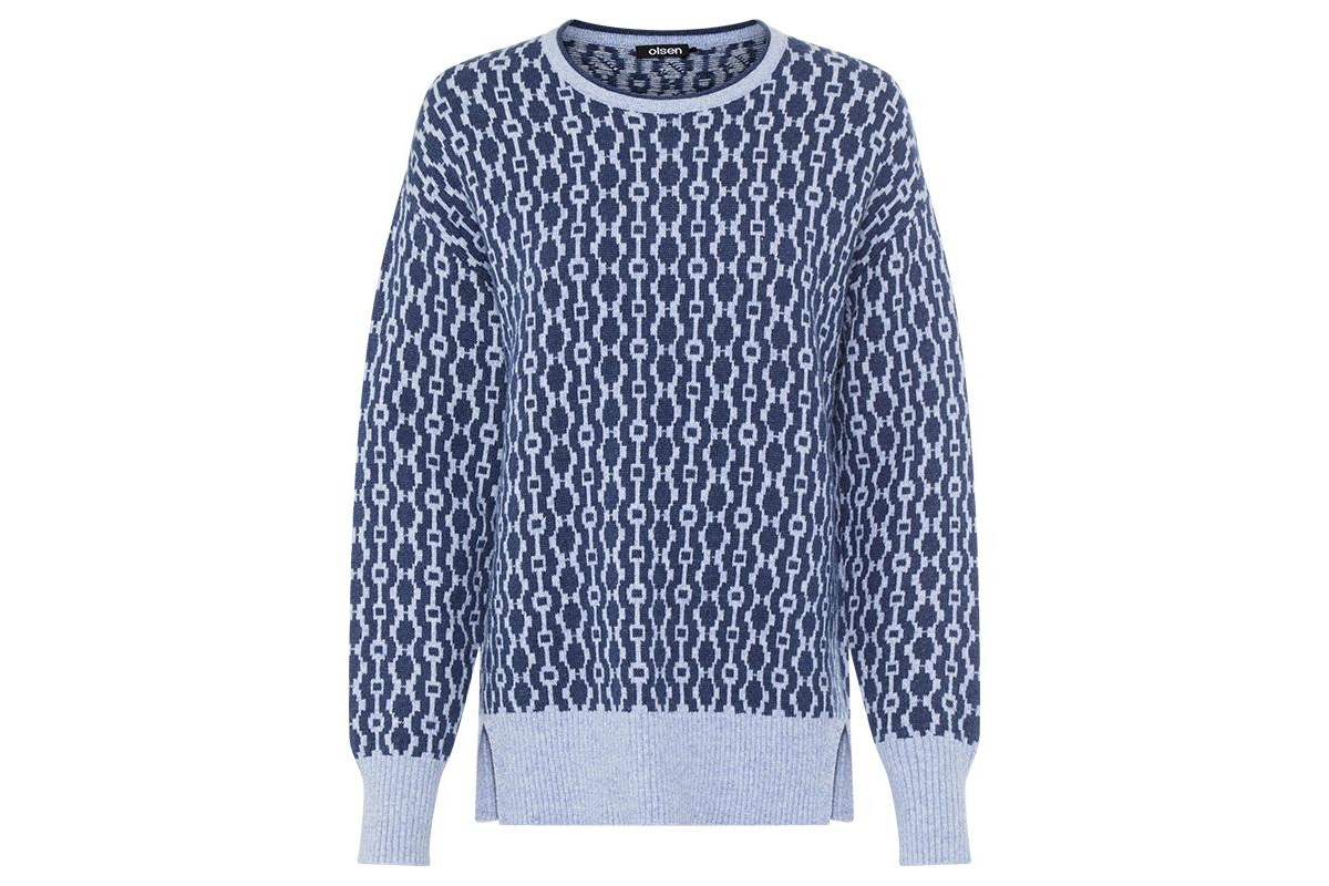 Olsen Women's Retro Design Sweater