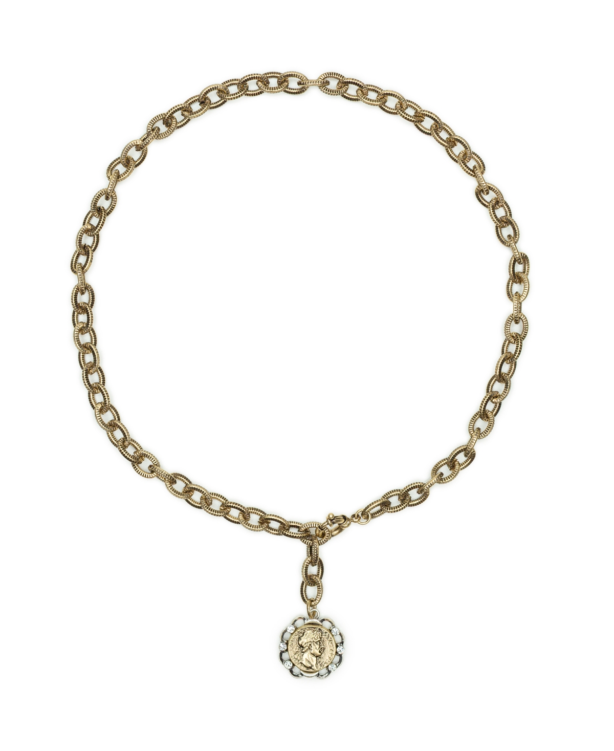 Patricia Nash Gold Plated Coin Pendant Necklace