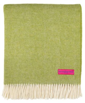Shetland Lambswool Herringbone Throw, 55" x 72"