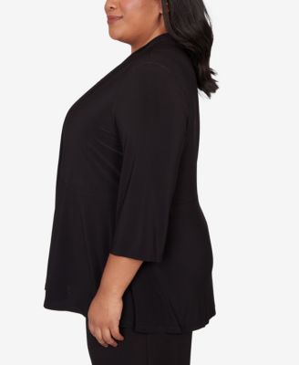 Plus Size Seville Border Print Two in One Top