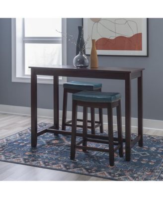 Claridge 3Pc Counter Set Brown Blue