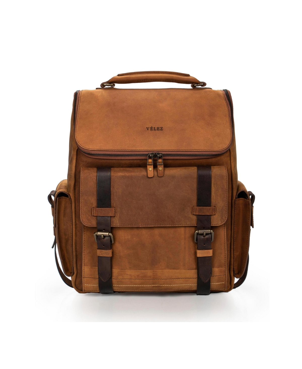 Velez Archaeology Men Backpack in Vintage Leather