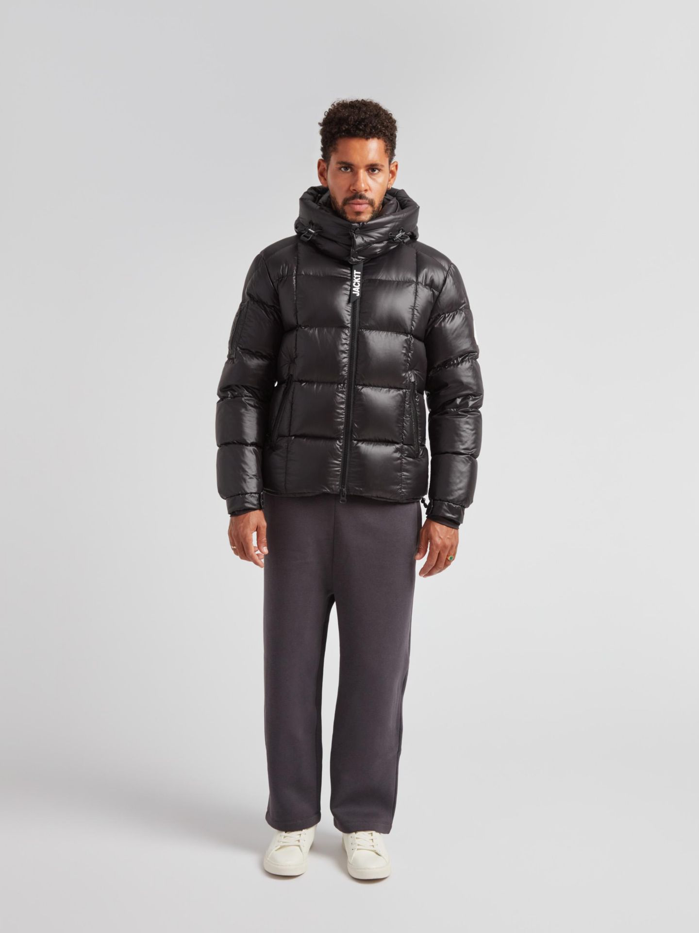 Мужская куртка JACK1T EZ Boxed Hooded Racer Puffer, цвет: Чёрный — фото 5