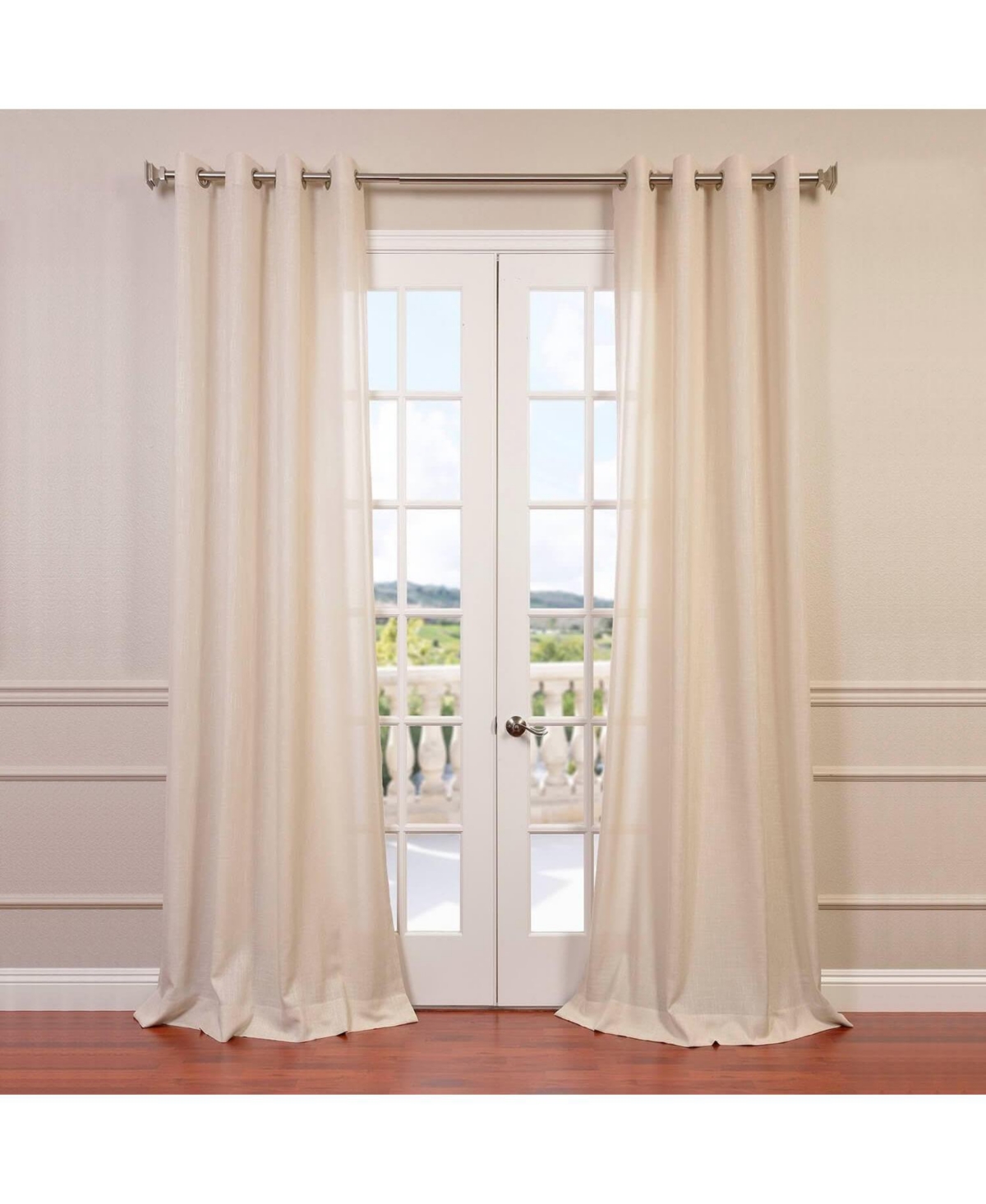 Half Price Drapes Grommet Faux Linen Curtain