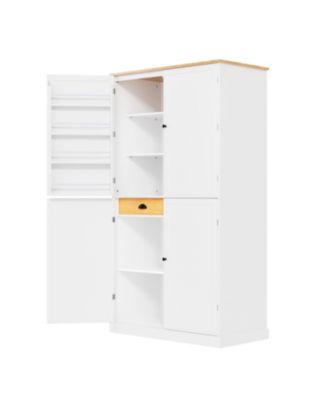 High Freestanding Kitchen Pantry Large Cupboard Storage Cabinet