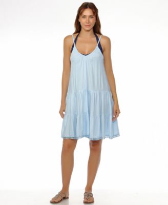 Women's Tiered Sleeveless Cover-Up Dress
