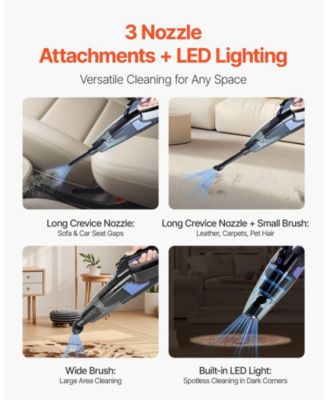 Handheld Vacuum, Cordless Portable Cleaner with HEPA Filter & Brushes, Lightweight and Powerful Suction for Car, Home, Office, Pet Hair