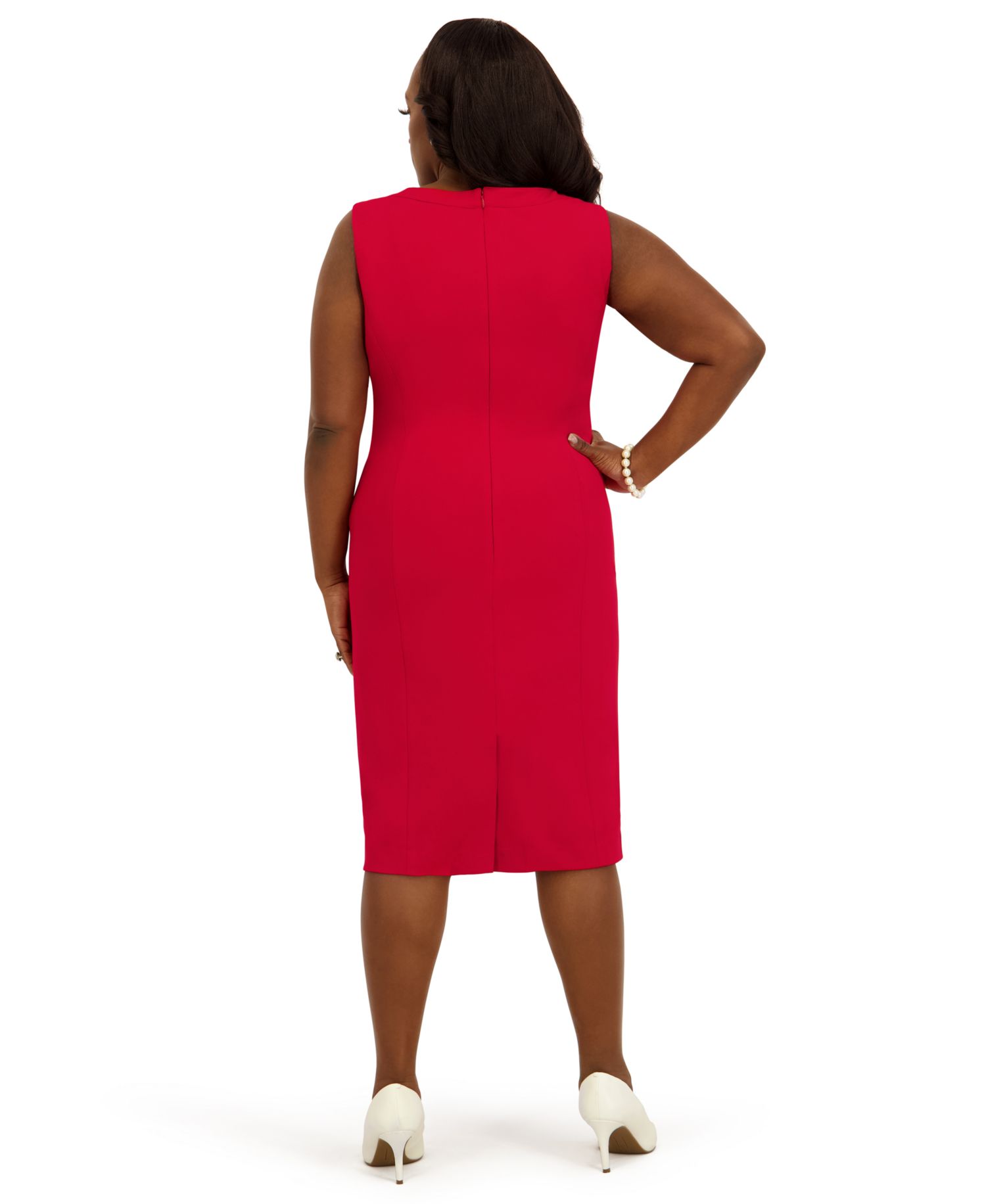 Women's Sleeveless Sheath Dress, Regular and Plus Size