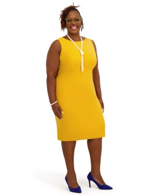 Women's Sleeveless Sheath Dress, Regular and Plus Size