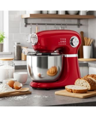 Stand Mixer, 12 Speeds Tilt-Head Electric Commercial Stand Mixer, 3-In-1 Kitchen Mixer with Bowl, Dough Hook, Whisk and Beater