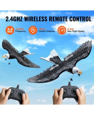 RC Plane, 2.4GHz 2-Channel Eagle Airplane with 6-Axis Gyro, 2 Batteries, Ready-to-Fly Glider