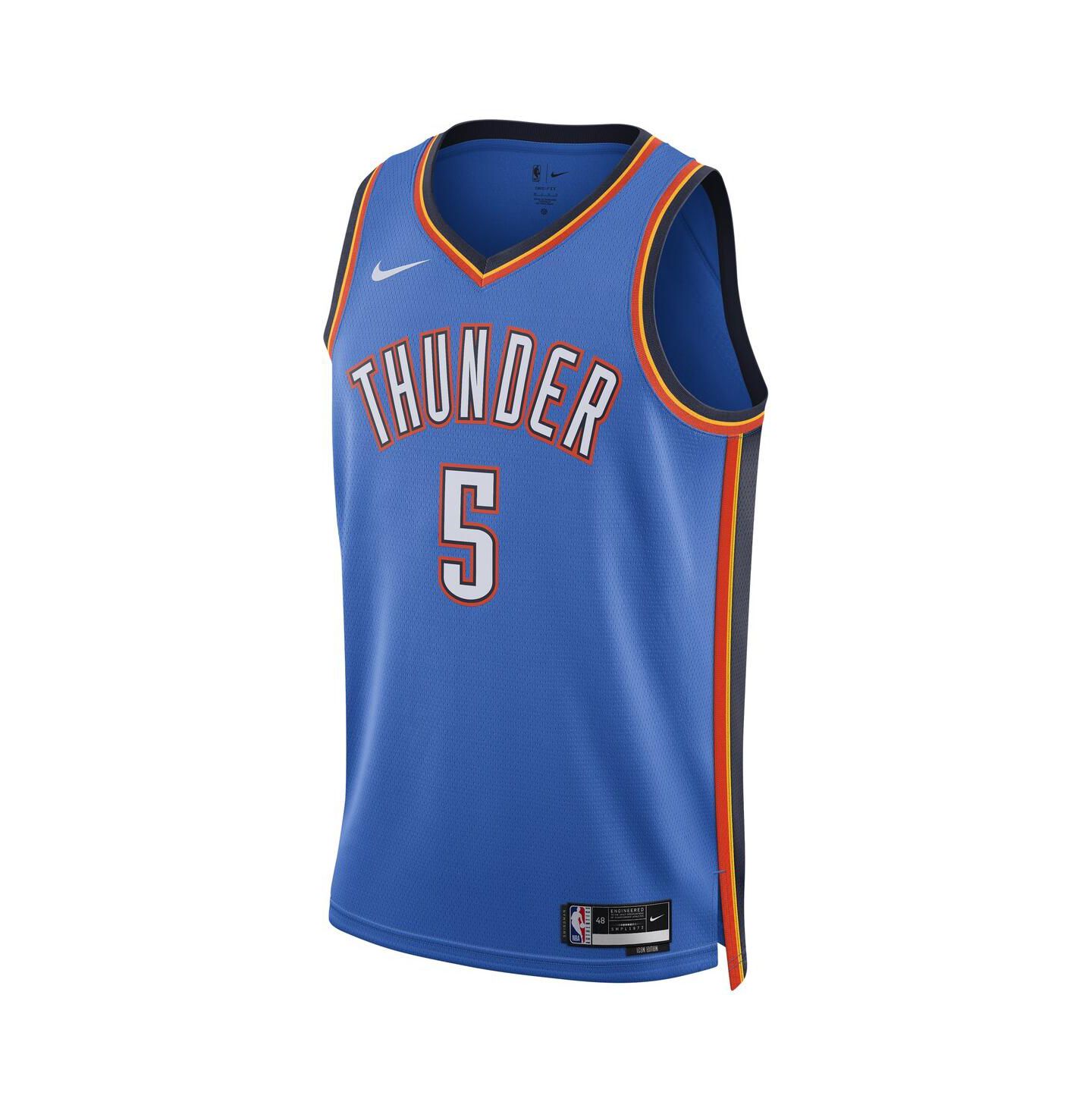 Топ Nike Luguentz Dort Blue Oklahoma City Thunder Swingman Player Jersey - Icon Edition — фото 2
