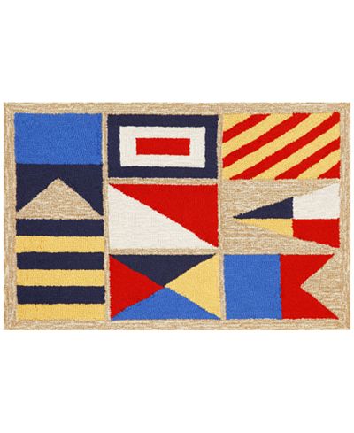 Liora Manne Front Porch Indoor/Outdoor Signal Flags Natural Area Rug