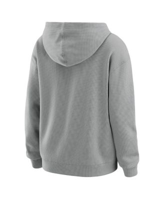 Women's Gray New Orleans Saints Waffle-Knit Long Sleeve Hooded Shirt & Pants Lounge Set