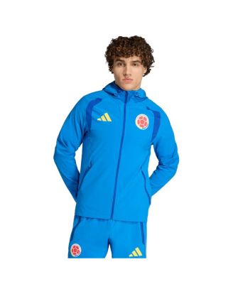 Men's Blue Colombia National Team FIFA x World Cup 2026 Tiro Travel Raglan Full-Zip Windbreaker Hoodie