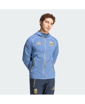 Men's Blue Argentina National Team FIFA x World Cup Tiro Travel Raglan Full-Zip Windbreaker Hoodie