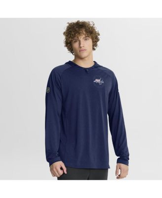 Men's Navy Washington Capitals Authentic Pro Rink Raglan Hoodie