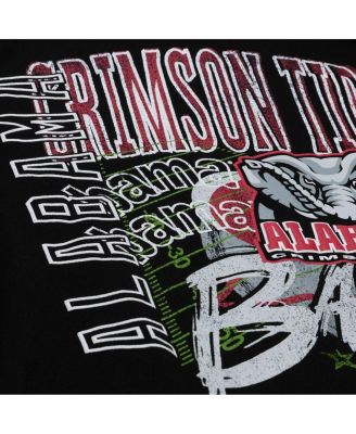 Men's Black Alabama Crimson Tide Half Time Fleece Crewneck Sweatshirt