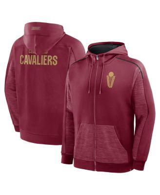 Men's Wine Cleveland Cavaliers Back Door Cut Play Defender Full-Zip Hoodie