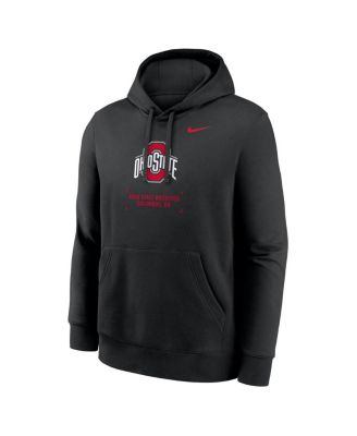 Men's Black Ohio State Buckeyes Basketball Two-Hit Club Fleece Pullover Hoodie