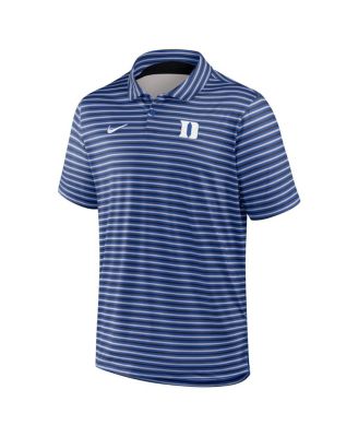 Men's Royal Duke Blue Devils 2025 Coaches Premium Tour Stripe Dri-FIT Polo Shirt
