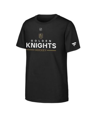 Big Boys and Girls Black Vegas Golden Knights Authentic Pro Wordmark T-Shirt