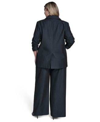 Plus Size Notch Collar Jacket