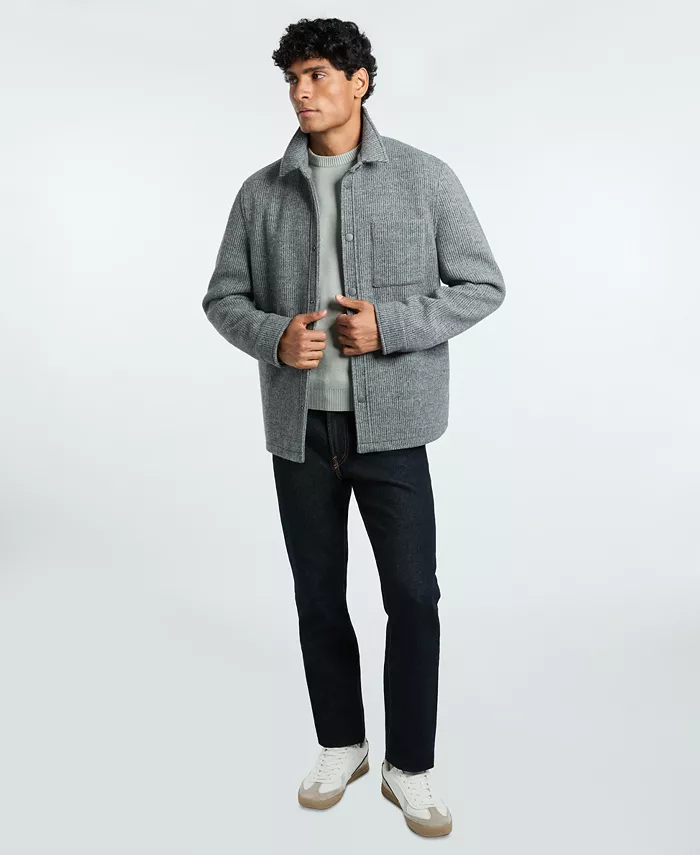 Men's Fully Lined Knit Shirt Jacket - thumbnail 9
