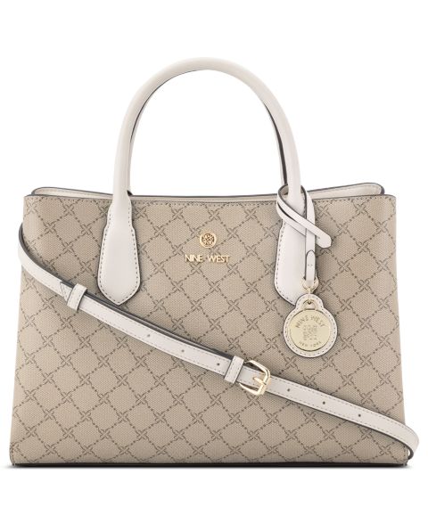 Женская сумка Nine West Kyrie Triple Compartment Satchel, цвет: Бежевый молочный