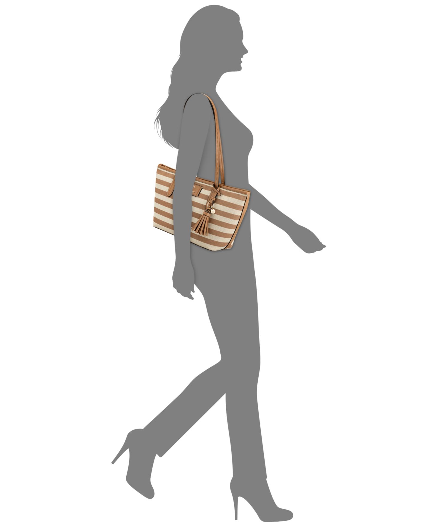 Женская сумка Nine West Nori Large Shopper, цвет: Натуральный верблюжий — фото 5