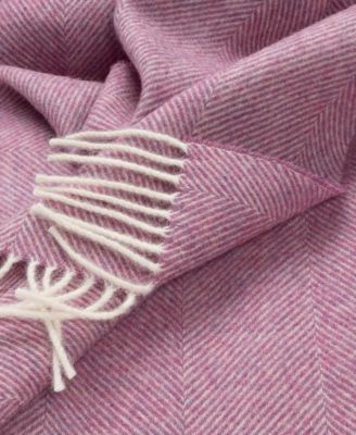 Shetland Lambswool Herringbone Throw, 55" x 72"
