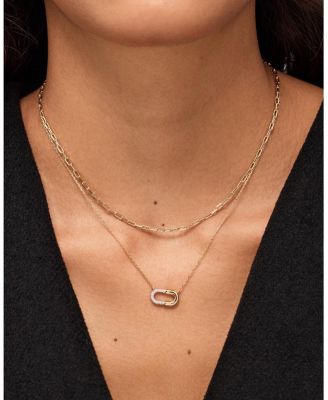 Gold Pendant - Blake Necklace Mini Micropave