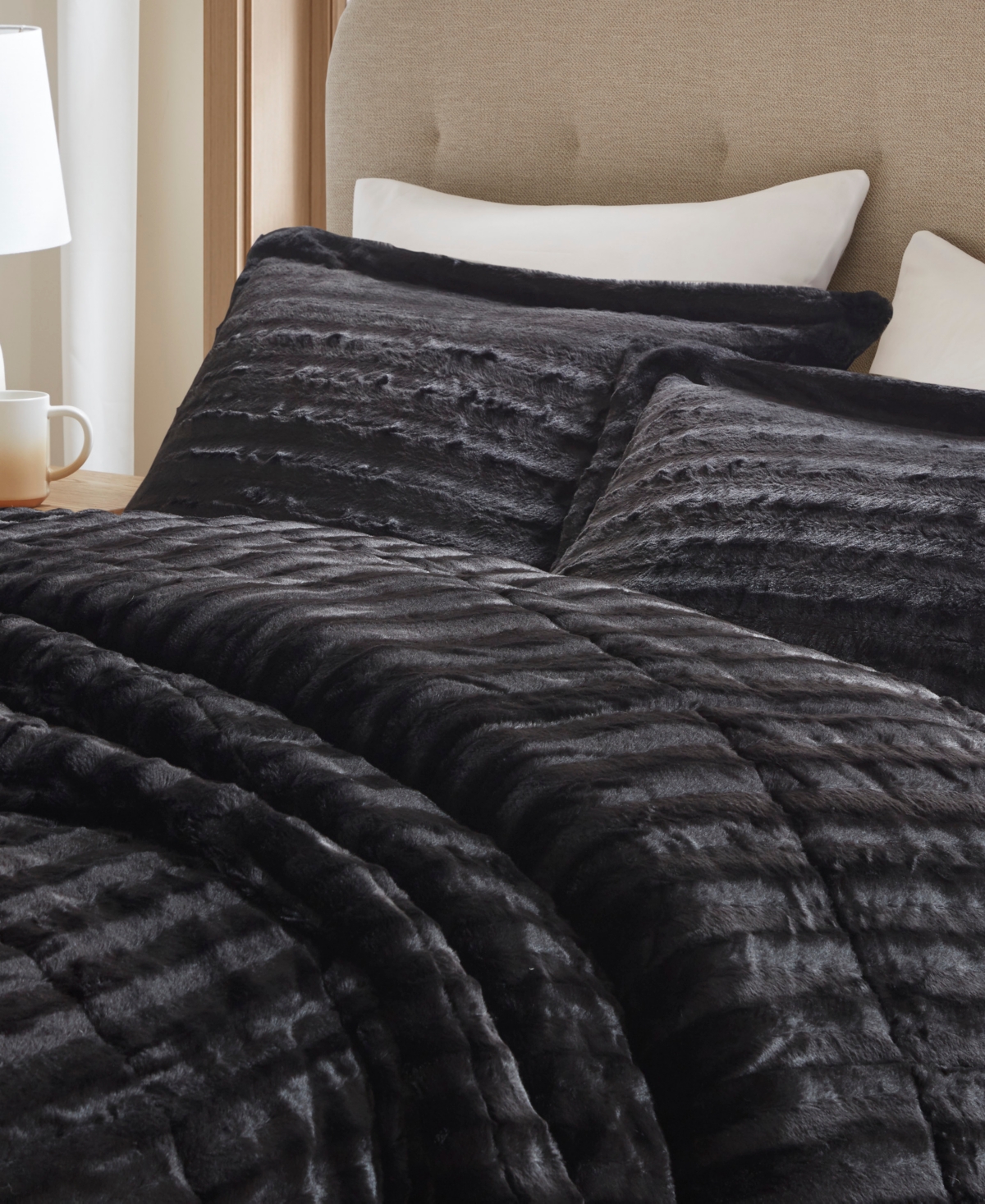 Madison Park Duke Reversible Faux Fur 3-Pc. Comforter Set