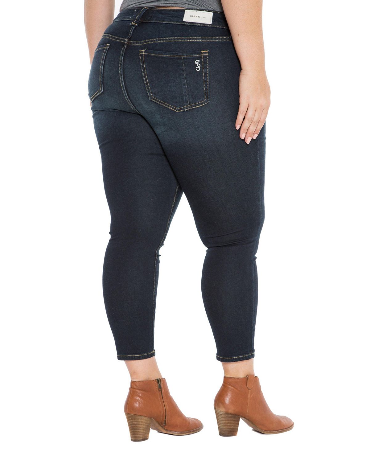 Slink Jeans Women's Denim High Rise Ankle Skinny in 27" inseam - Summer view 3 — MAYCSS fashion products