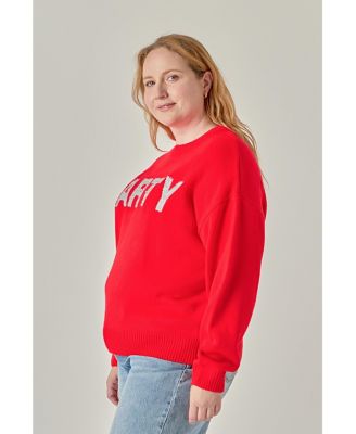 Women's Rhinestone Bow Knit