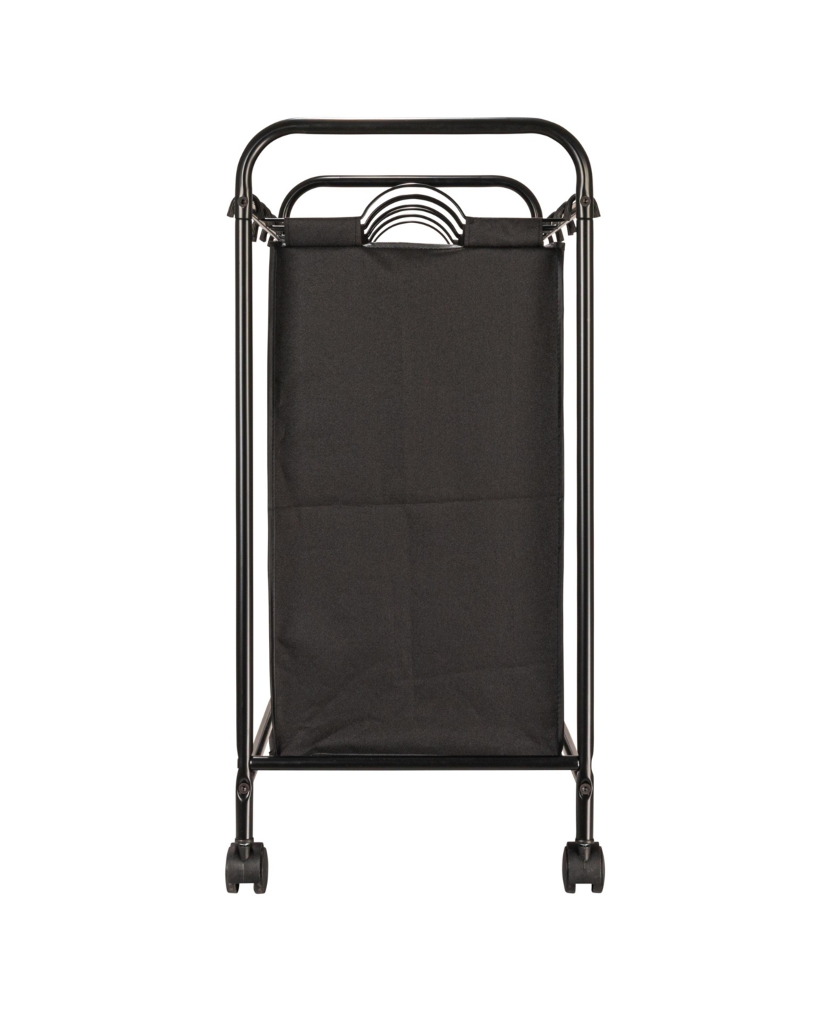Household Essentials Rolling Laundry Sorter, 4 Bag Laundry Sorter Cart with Washable and Removable Bags, Black