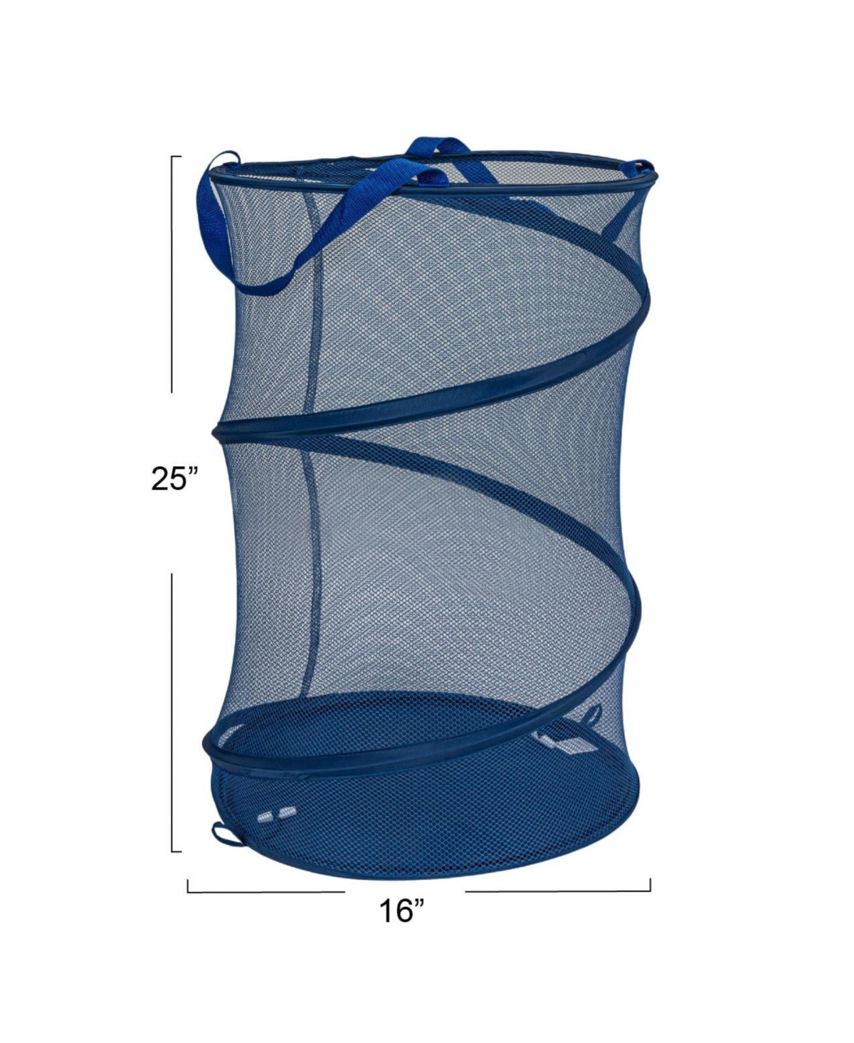 Household Essentials Pop-Up Mesh Laundry Hamper, Blue