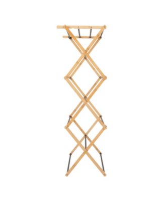 Bamboo Folding Clothes Drying Rack, Black