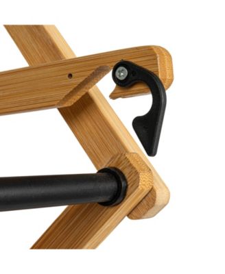 Folding Clothes Drying Rack, with 14 Coated Metal Dowels, Black